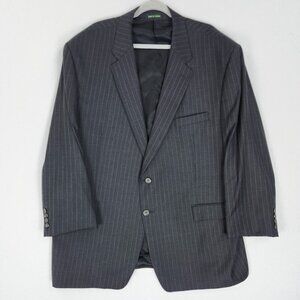 Ralph Lauren Jacket Mens 52R Gray LRL Pinstripe Wool Suit Coat Blazer Career